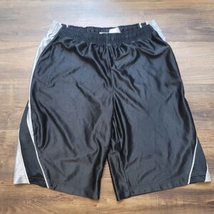 Nike Black and Gray Athletic Polyester Shorts Large